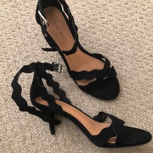 Strappy heels by Nine West. 2 1/2 inch heel